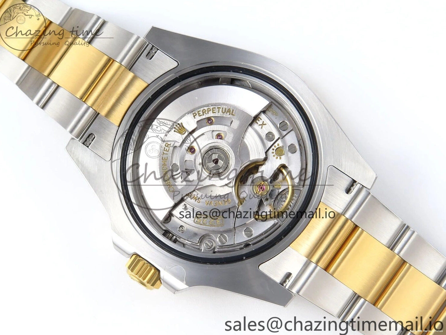 Best AAA Replica Sites Submariner YG Steel Bracelet 374 904L Dial 1:1 on Best Oyster Blue SH SS Edition Seasonal ARF SS YG 126613LB 0115